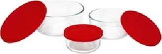 1075458 6pc Storage Set with Red Covers