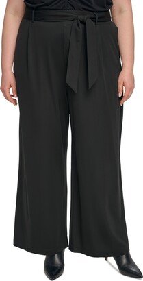 Size High-Rise Belted Pull-On Pants