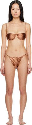 Brown Ripple Bikini