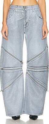 EB Denim Zipped Frederic Wide Leg in Blue