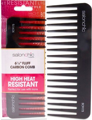 Fluff Carbon Comb High Heat Resistant 6.25 by SalonChic for Unisex - 1 Pc Comb