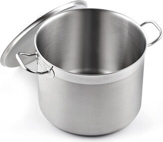 Professional Stainless-Steel Stockpot with Lid 24-Qt