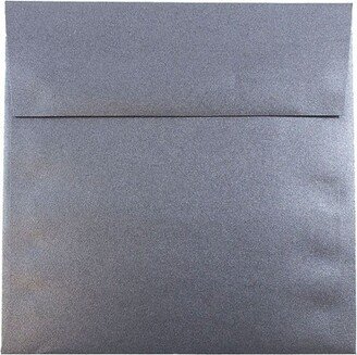 JAM Paper & Envelope JAM Paper 6x6 Square Metallic Invitation Envelopes Stardream Anthracite Black V018309