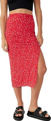 Rosalie Mesh Midi Skirt (Cherry Combo) Women's Skirt