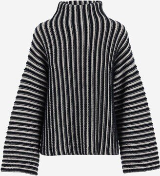 Cashmere Sweater With Striped Pattern