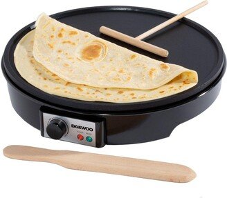 Crepe Maker 1000W Electric Pancake Hot Plate Non Stick Black