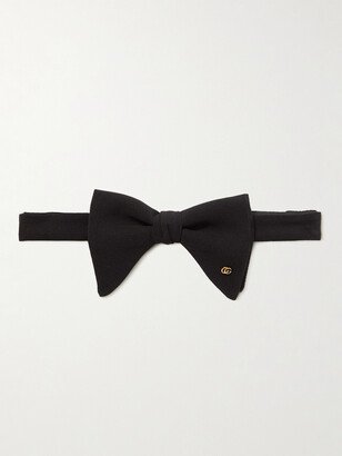 Pre-Tied Logo-Embellished Silk Crepe de Chine Bow Tie