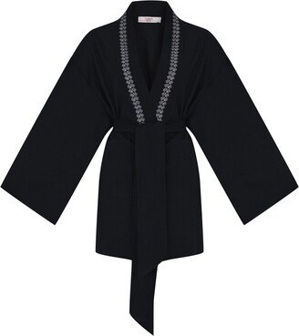 Sabbia Nox Oversize Kimono Robe - Black