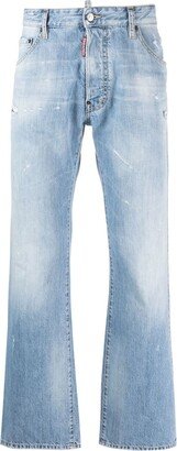 Light-Wash Straight-Leg Jeans