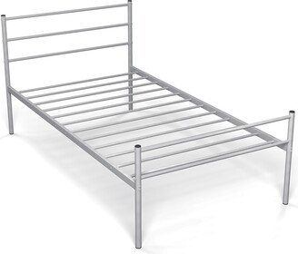 Twin Metal Bed Frame Mattress Foundation No Box Spring Needed