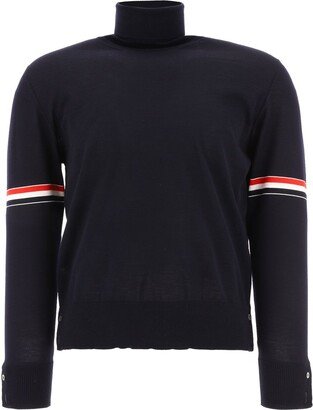 Stripe Detailed Roll Neck Jumper