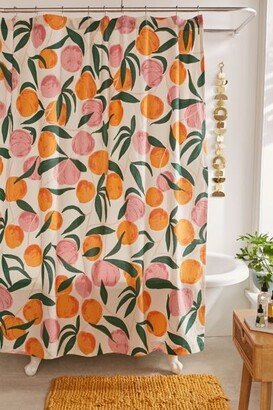 Allover Fruits Patterned Shower Curtain