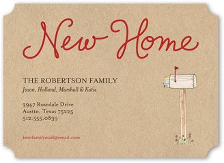 Moving Announcements: New Mailbox Moving Announcement, Beige, Matte, Signature Smooth Cardstock, Ticket