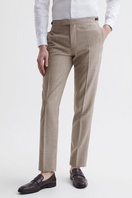 Slim Fit Wool Puppytooth Trousers