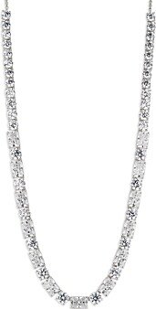 A La Carte Mixed Stone Collar Necklace in Rhodium Plated, 16