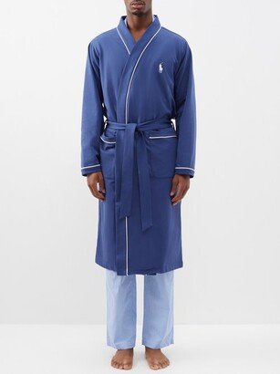 Logo-embroidered Cotton-blend Jersey Robe