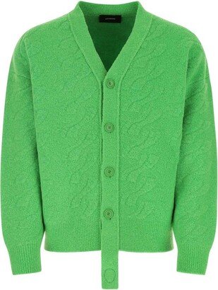 V-Neck Knitted Cardigan-CW