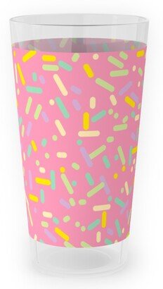 Outdoor Pint Glasses: Sprinkles - Pink Outdoor Pint Glass, Pink