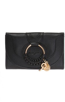 Wallet With Metal Ring - Black