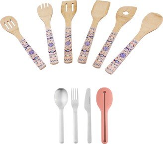 10 Piece Travel Set - Beige, Pink