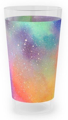 Outdoor Pint Glasses: Watercolor Rainbow - Multi Outdoor Pint Glass, Multicolor