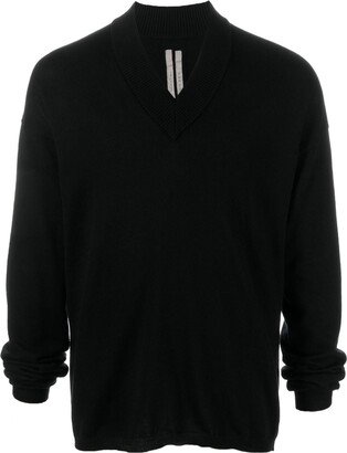 LS V-neck virgin wool jumper