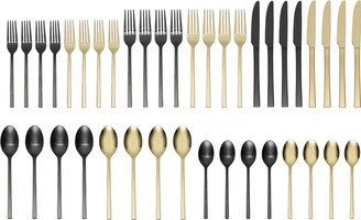 Allay Mixed 40 Piece Everyday Flatware Set, Service For 8