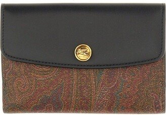 Essential Paisley Printed Foldover Wallet