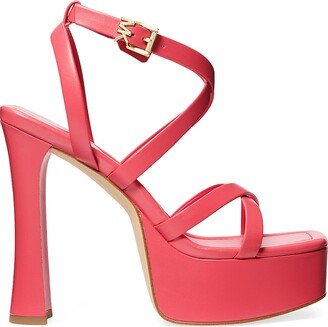 Paola 127MM Leather Platform Sandals