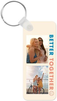 Key Chains: Better Together Key Ring, Rect, Beige