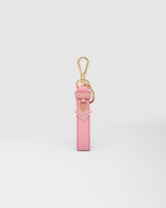 Saffiano Leather Keychain-AA