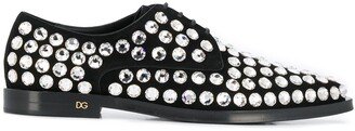 rhinestone embellished Derby shoes