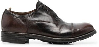 laceless leather Oxford shoes