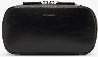 Black Brand-debossed Leather Crossbody bag