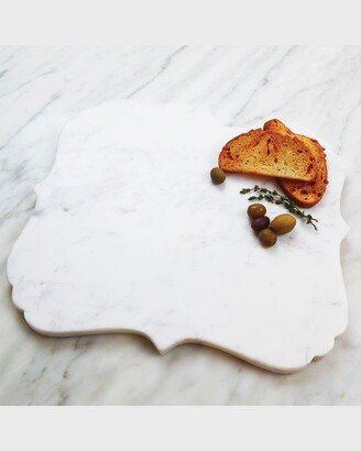 White Marble Scalloped Cheese Board