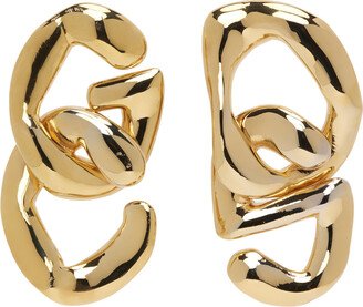 Gold Logo Chain Earrings