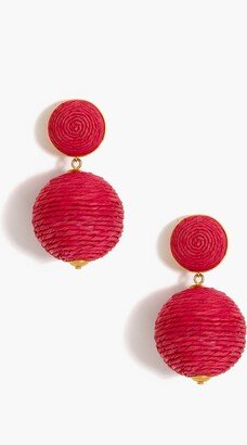 Tuckernuck Jewelry Pink Raffia Lantern Earrings