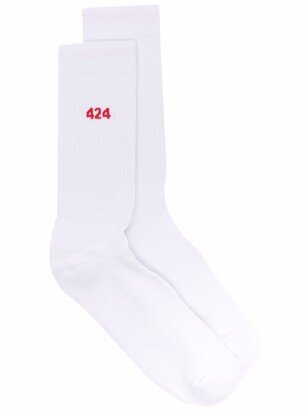 Intarsia-Knit Logo Ankle Socks