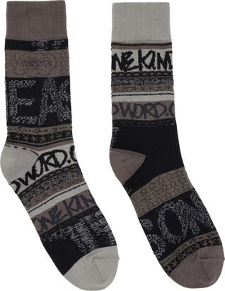 Black & Gray Eric Haze Edition Stripe Socks