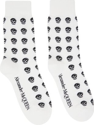 White Skull Socks