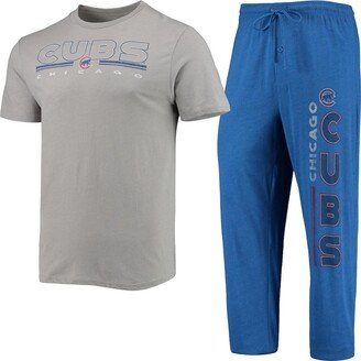 Men's Concepts Sport Royal, Gray Chicago Cubs Meter T-shirt and Pants Sleep Set - Royal, Gray