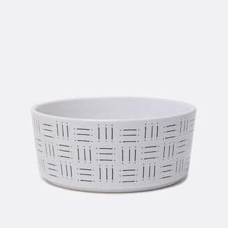 Dog MudCloth Bowls Line Print - Black White