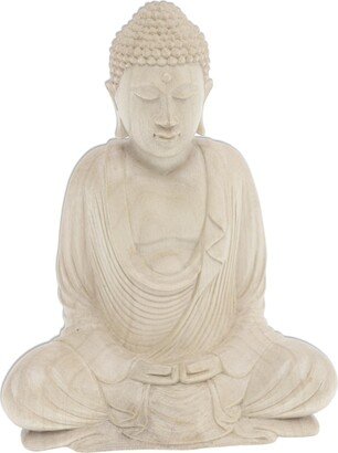 Handmade Buddha Praying Ii Wood Sculpture