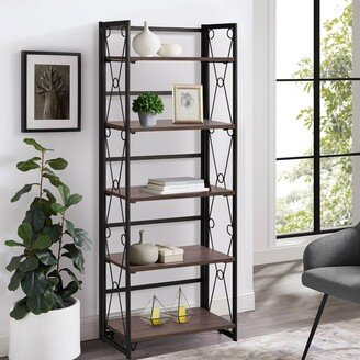 5-tier Brown Bookshelf - 12*24*62