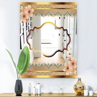 Designart 'Capital Gold Lively 5' Traditional Mirror - Decorative Printed Mirror