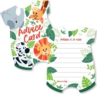 Big Dot Of Happiness Jungle Party Animals - Wish Card Activities - Shaped Advice Cards Game Set of 20