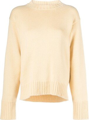 Crew-Neck Ribbed Sweatshirt