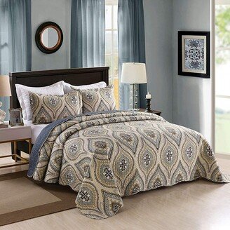 Snake River Décor 3pcs Lightweight Quilt Printed Set Bedding Lightweight Oversize King