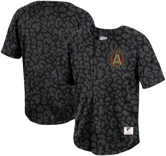 Men's Black Atlanta United Fc Wildlife Mesh Button-Up Shirt