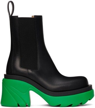 Black & Green Flash Boots